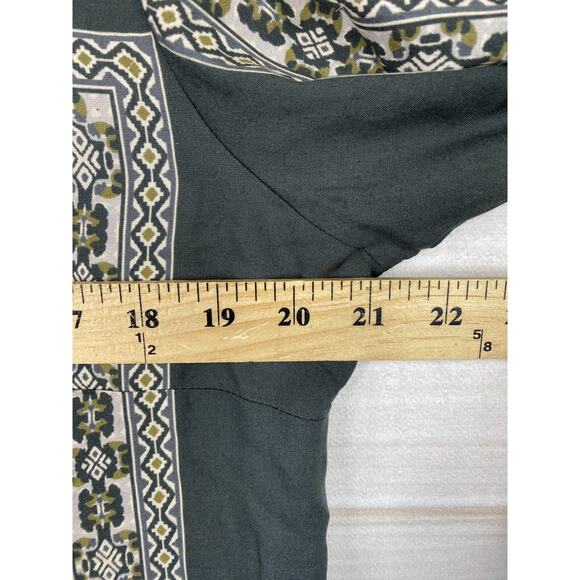 Anthropologie Tolani Collection Top Womens S Animal Print Button Up Roll Tab Slv - Picture 9 of 11